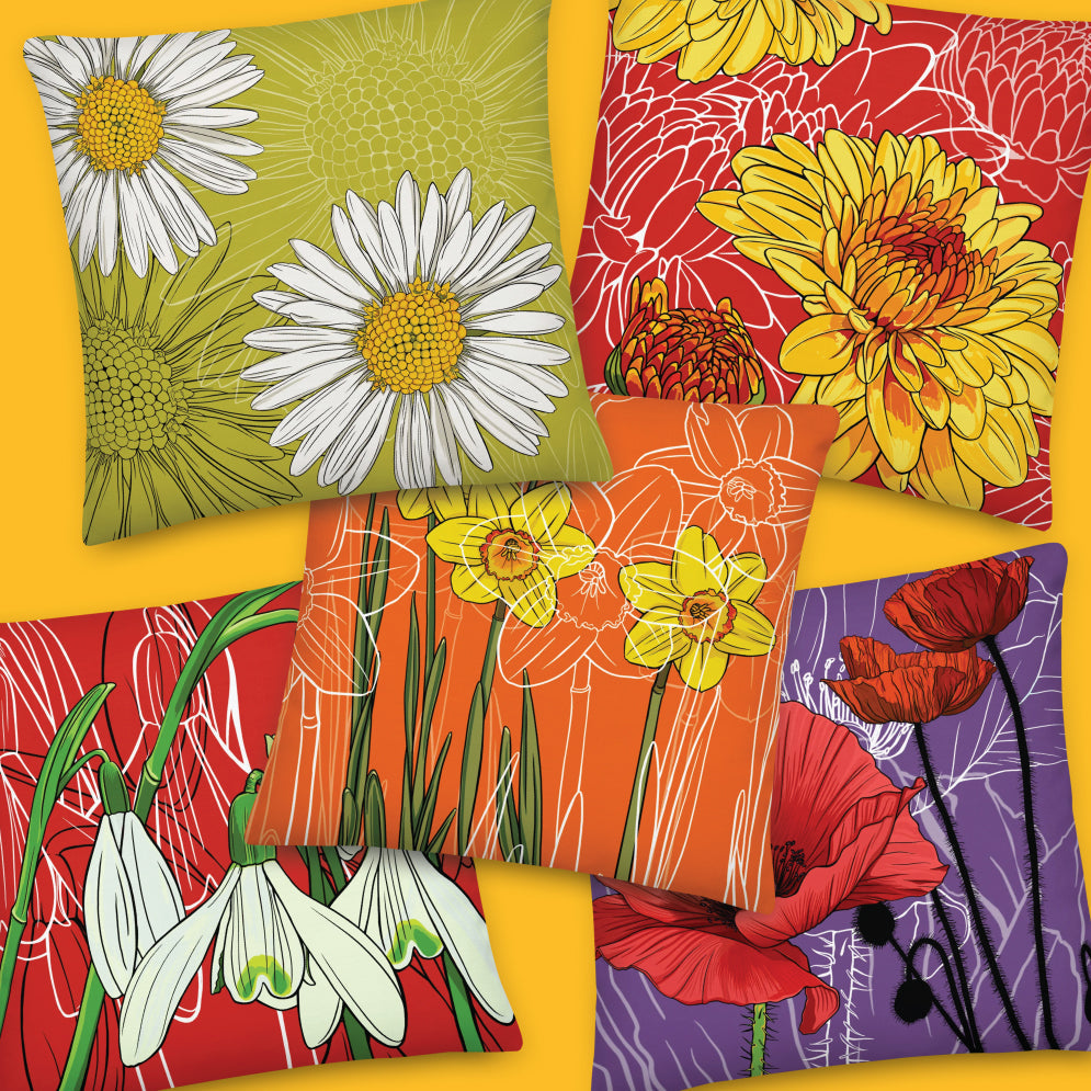 Birth Month Flower Pillows