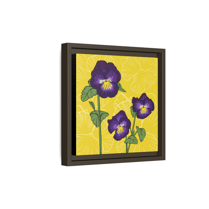 Violet: February Birth Month Flower — Framed Canvas Print Wall Art