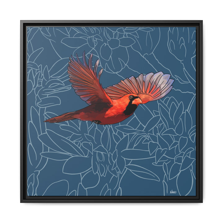 Northern Cardinal: Kentucky State Bird — Framed Canvas Print