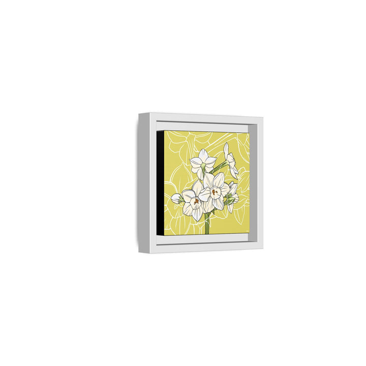 Paperwhite: December Birth Month Flower — Framed Canvas Print Wall Art