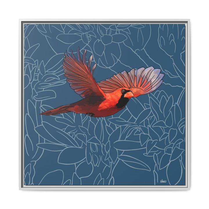 Northern Cardinal: Kentucky State Bird — Framed Canvas Print