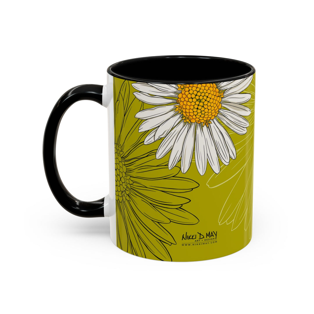 Daisy Ceramic Coffee Mug — April Birth Month Flower