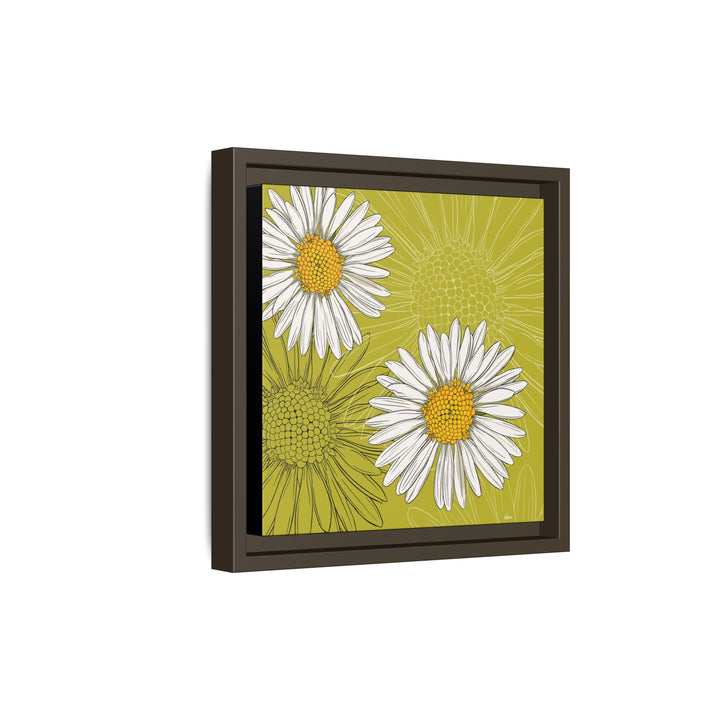Daisy: April Birth Month Flower — Framed Canvas Print Wall Art