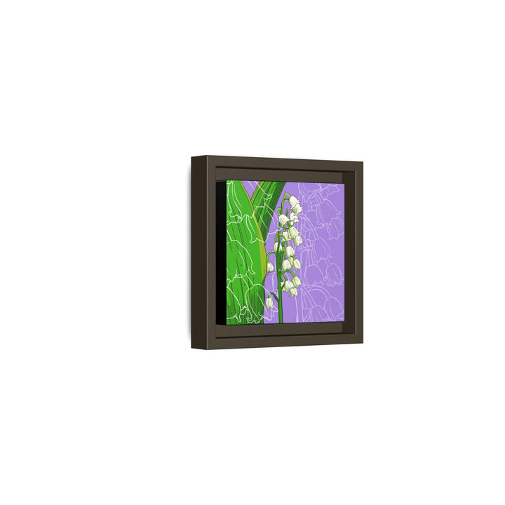 Lily of the Valley: May Birth Month Flower — Framed Canvas Print Wall Art