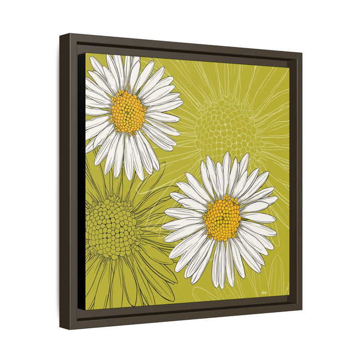 Daisy: April Birth Month Flower — Framed Canvas Print Wall Art