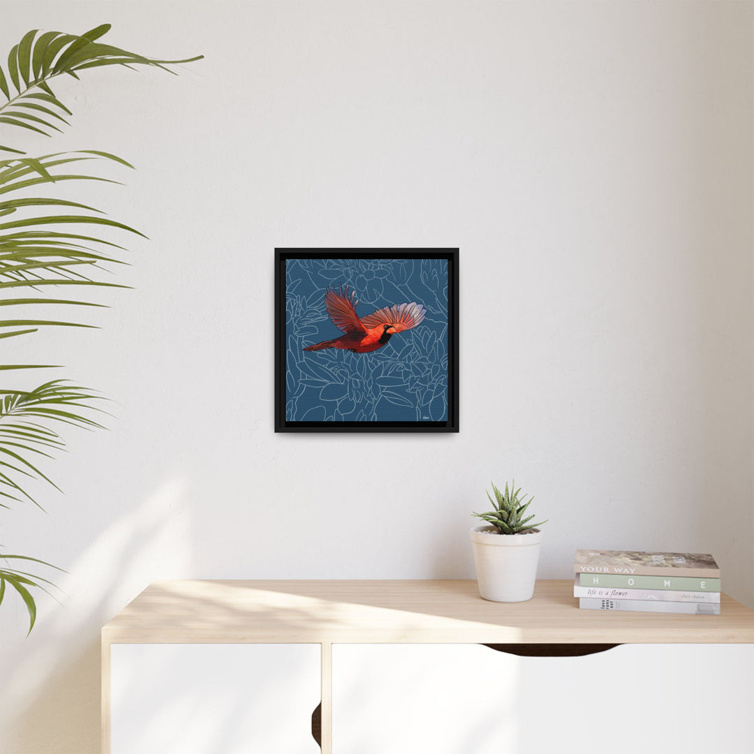 Northern Cardinal: Kentucky State Bird — Framed Canvas Print