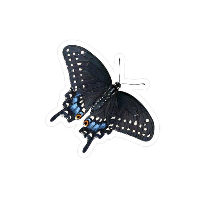 Black Swallowtail Butterfly Kiss-Cut Vinyl Sticker