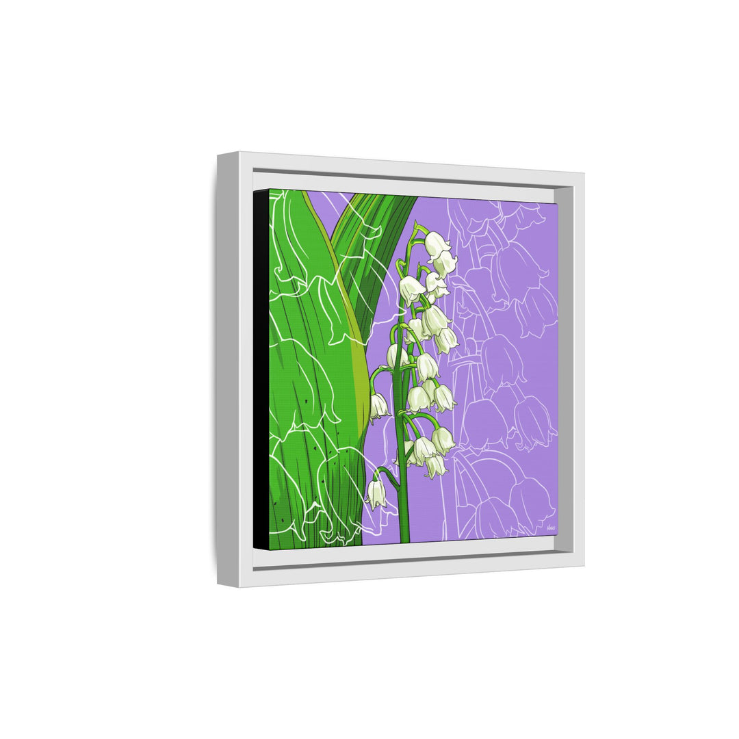 Lily of the Valley: May Birth Month Flower — Framed Canvas Print Wall Art