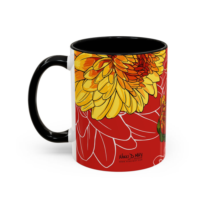 Chrysanthemum Ceramic Coffee Mug – November Birth Month Flower