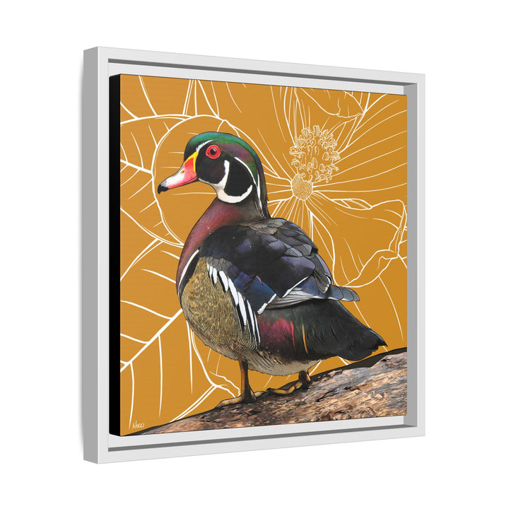 Wood Duck: Mississippi State Bird — Framed Canvas Print Wall Art