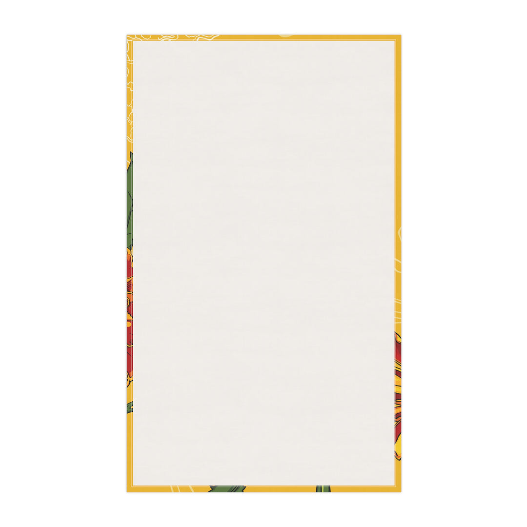 Marigold Cotton Tea Towel — October Birth Month Flower Kitchen Towel