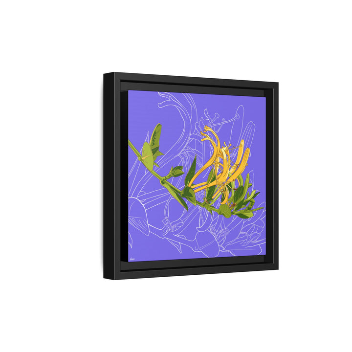 Honeysuckle: June Birth Month Flower — Framed Canvas Print Wall Art