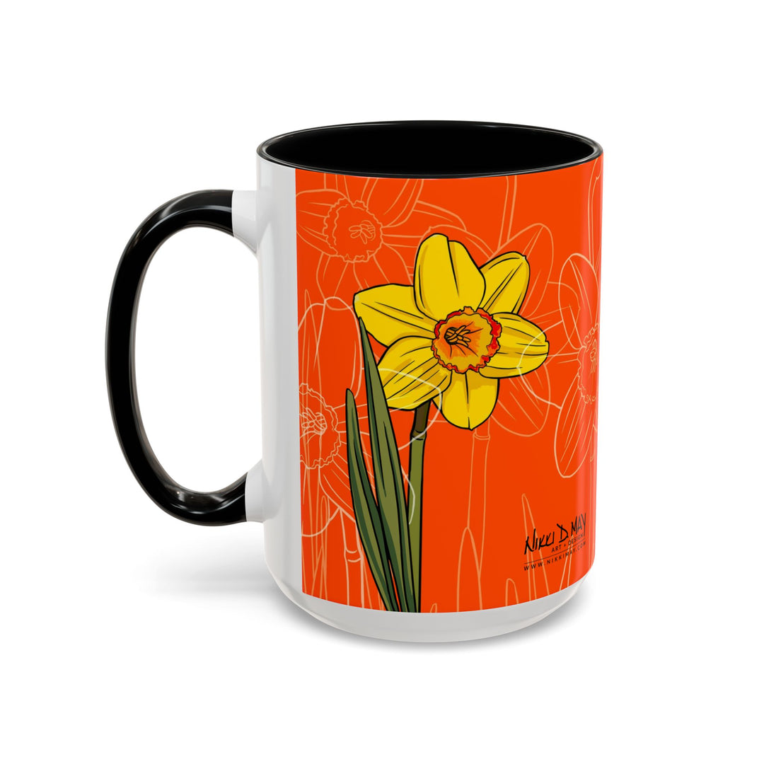 Daffodil Ceramic Coffee Mug — March Birth Month Flower