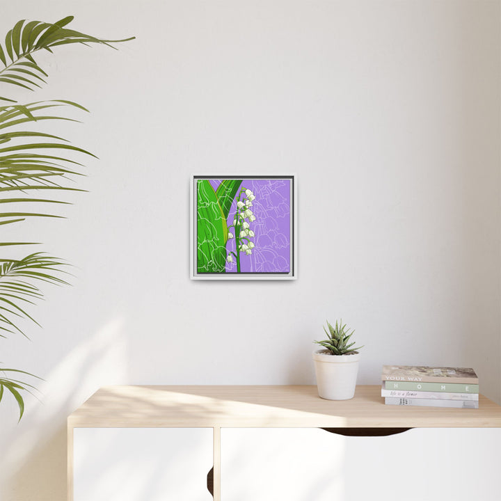 Lily of the Valley: May Birth Month Flower — Framed Canvas Print Wall Art