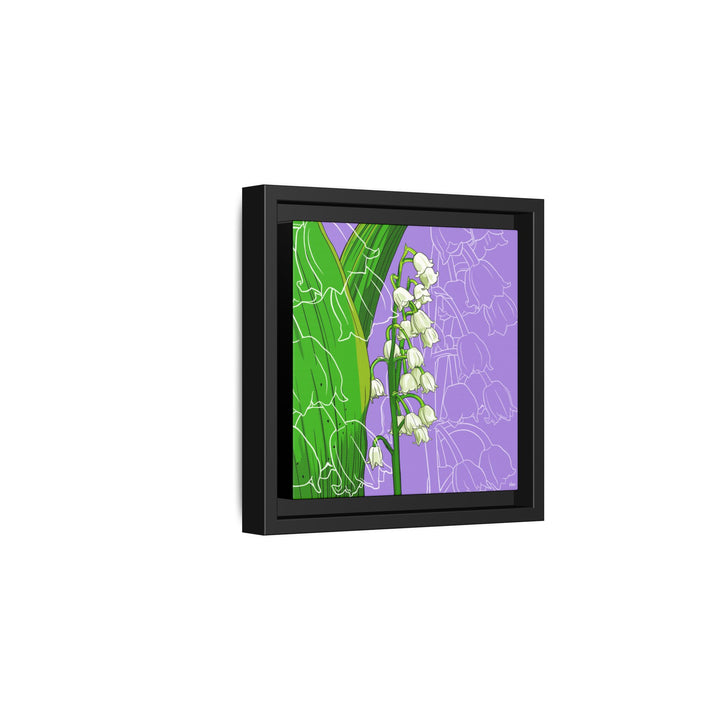 Lily of the Valley: May Birth Month Flower — Framed Canvas Print Wall Art