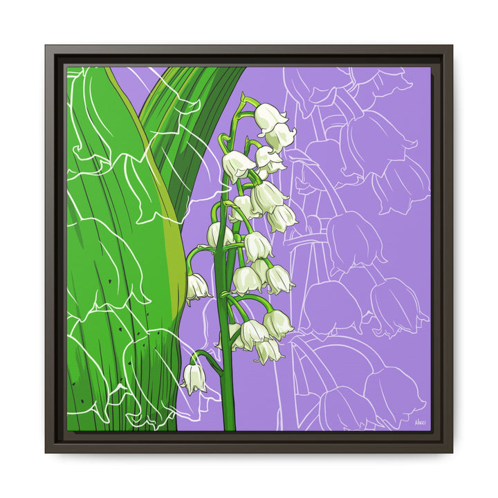 Lily of the Valley: May Birth Month Flower — Framed Canvas Print Wall Art