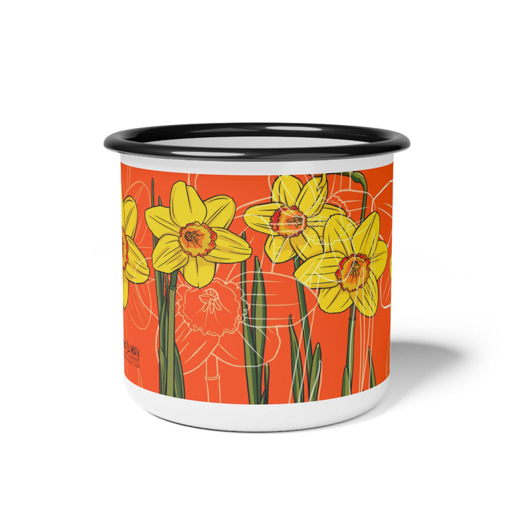 Daffodil Enamel Camp Mug — March Birth Month Flower