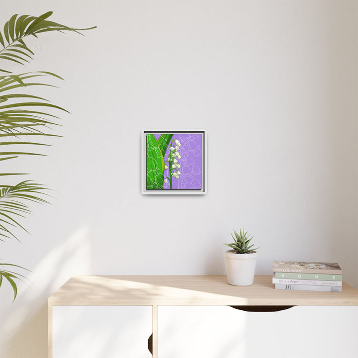 Lily of the Valley: May Birth Month Flower — Framed Canvas Print Wall Art