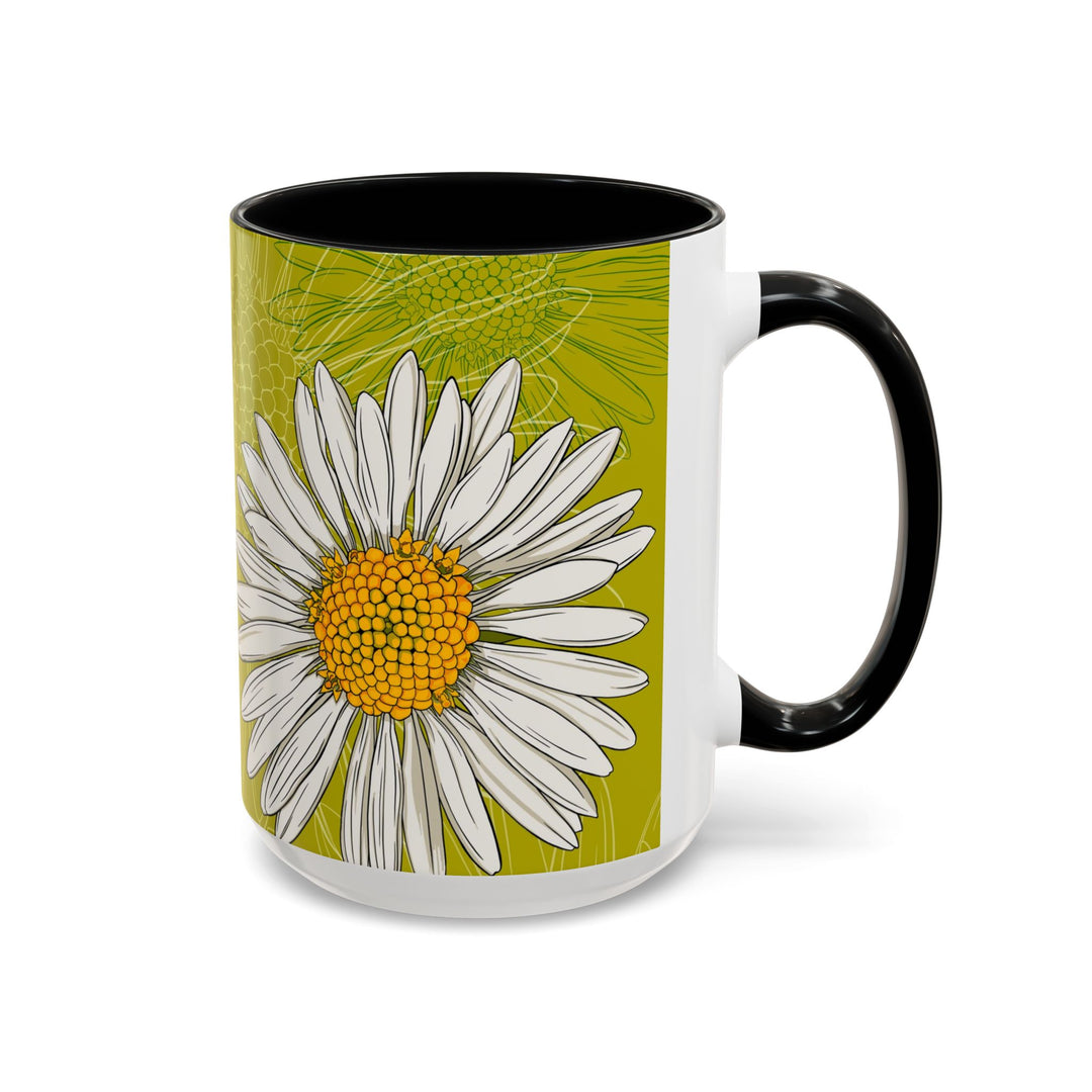 Daisy Ceramic Coffee Mug — April Birth Month Flower