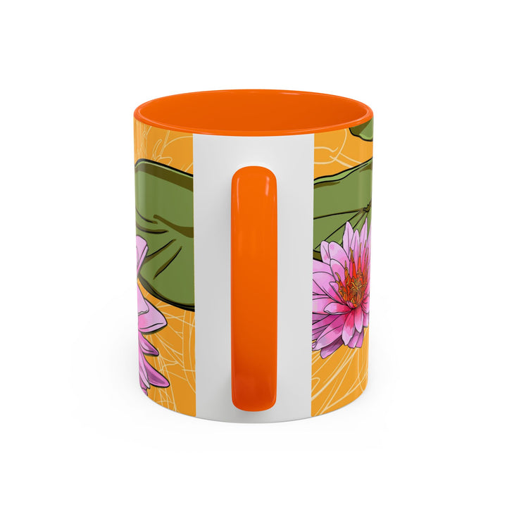 Pink Water Lily Ceramic Coffee Mug – July Birth Month Flower