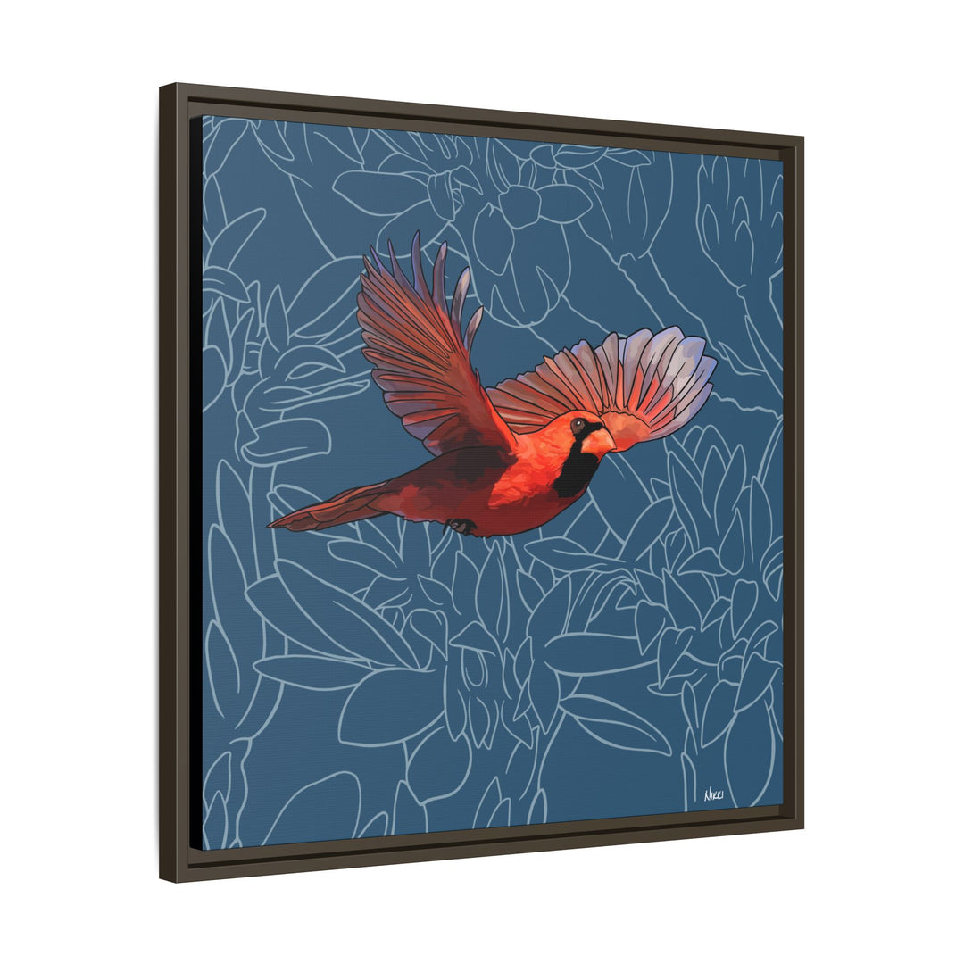 Northern Cardinal: Kentucky State Bird — Framed Canvas Print
