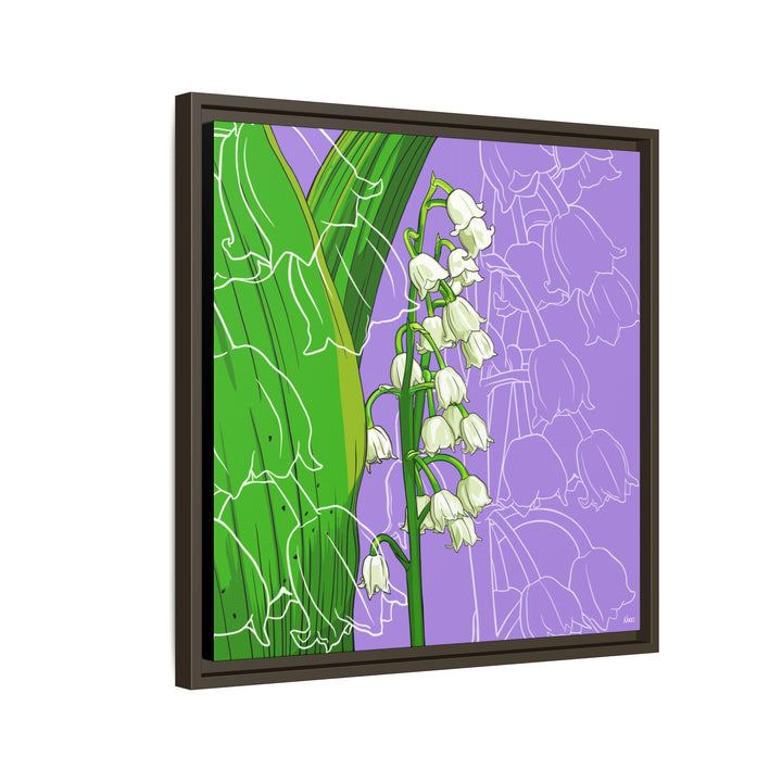 Lily of the Valley: May Birth Month Flower — Framed Canvas Print Wall Art