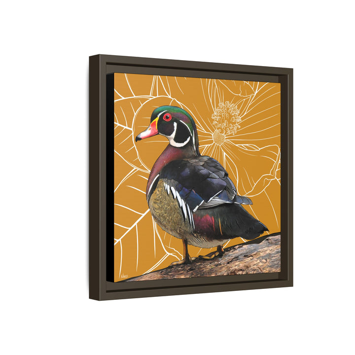 Wood Duck: Mississippi State Bird — Framed Canvas Print Wall Art
