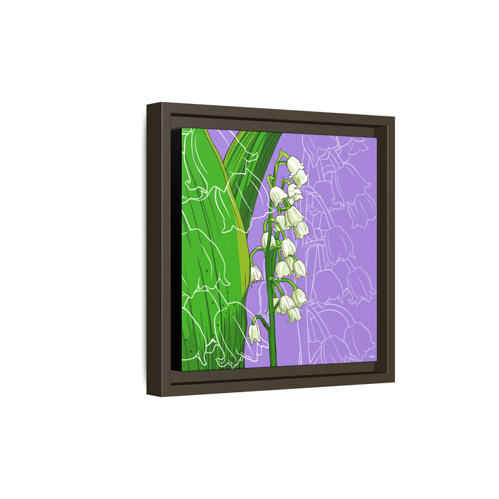 Lily of the Valley: May Birth Month Flower — Framed Canvas Print Wall Art