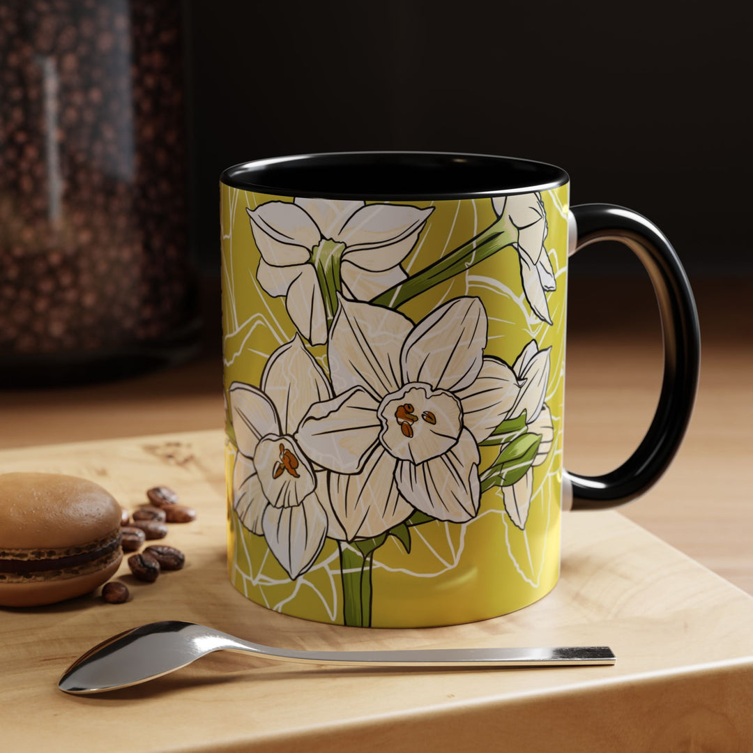 Paperwhite Ceramic Coffee Mug – December Birth Month Flower
