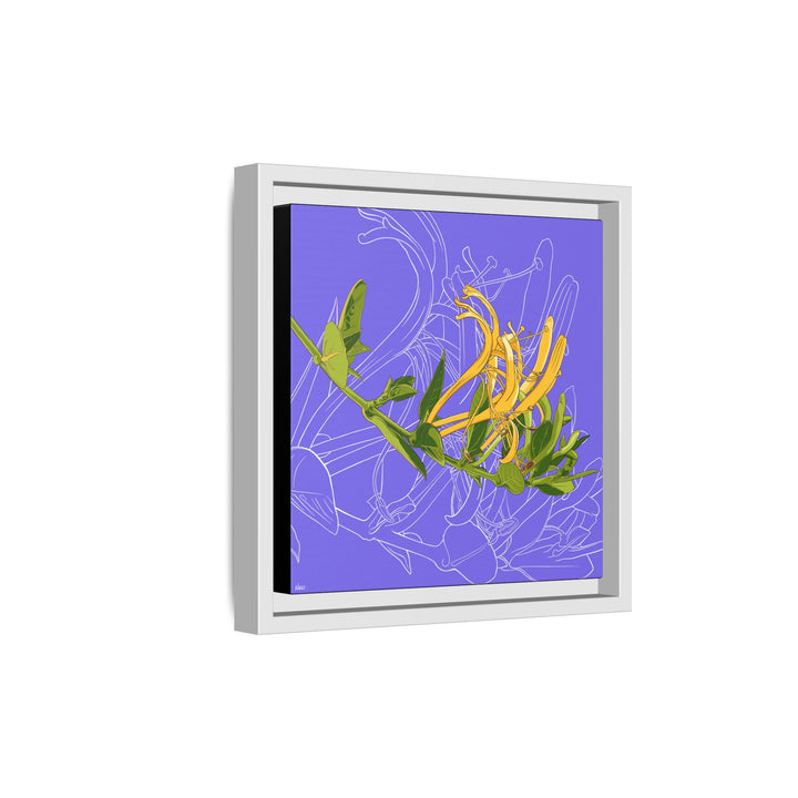 Honeysuckle: June Birth Month Flower — Framed Canvas Print Wall Art