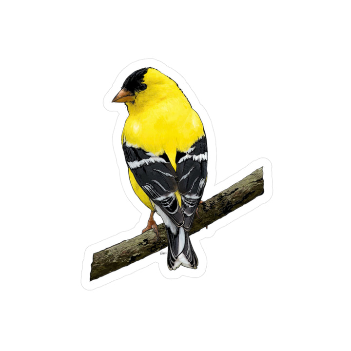 American Goldfinch Bird Sticker – Kiss-Cut Vinyl Decal for Windows, Laptops & Water Bottles