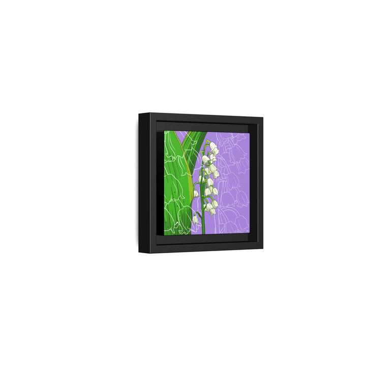 Lily of the Valley: May Birth Month Flower — Framed Canvas Print Wall Art