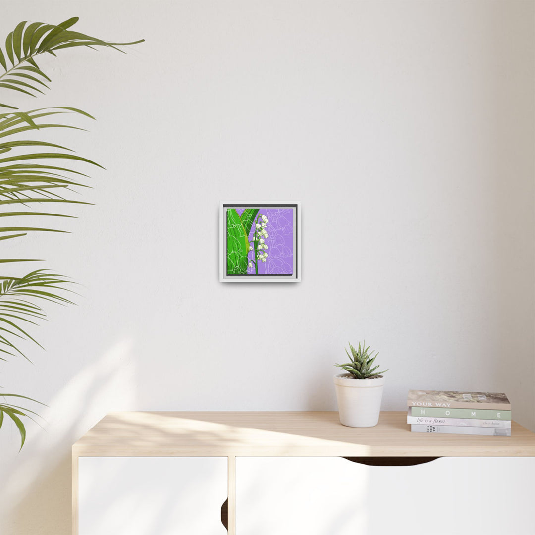 Lily of the Valley: May Birth Month Flower — Framed Canvas Print Wall Art