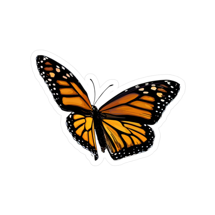Monarch Butterfly Kiss-Cut Vinyl Sticker — Waterproof Nature Decal for Laptops, Water Bottles & Windows