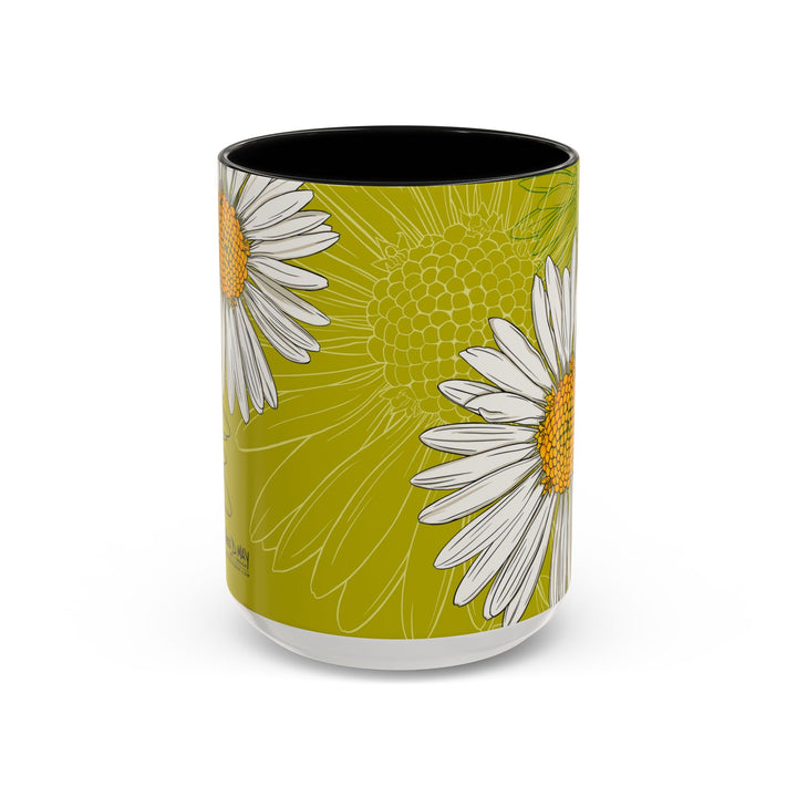 Daisy Ceramic Coffee Mug — April Birth Month Flower