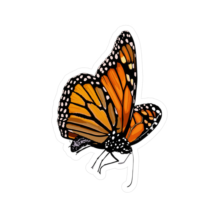 Monarch Butterfly Kiss-Cut Vinyl Decal — Waterproof Orange Butterfly Sticker for Laptops, Water Bottles & Windows