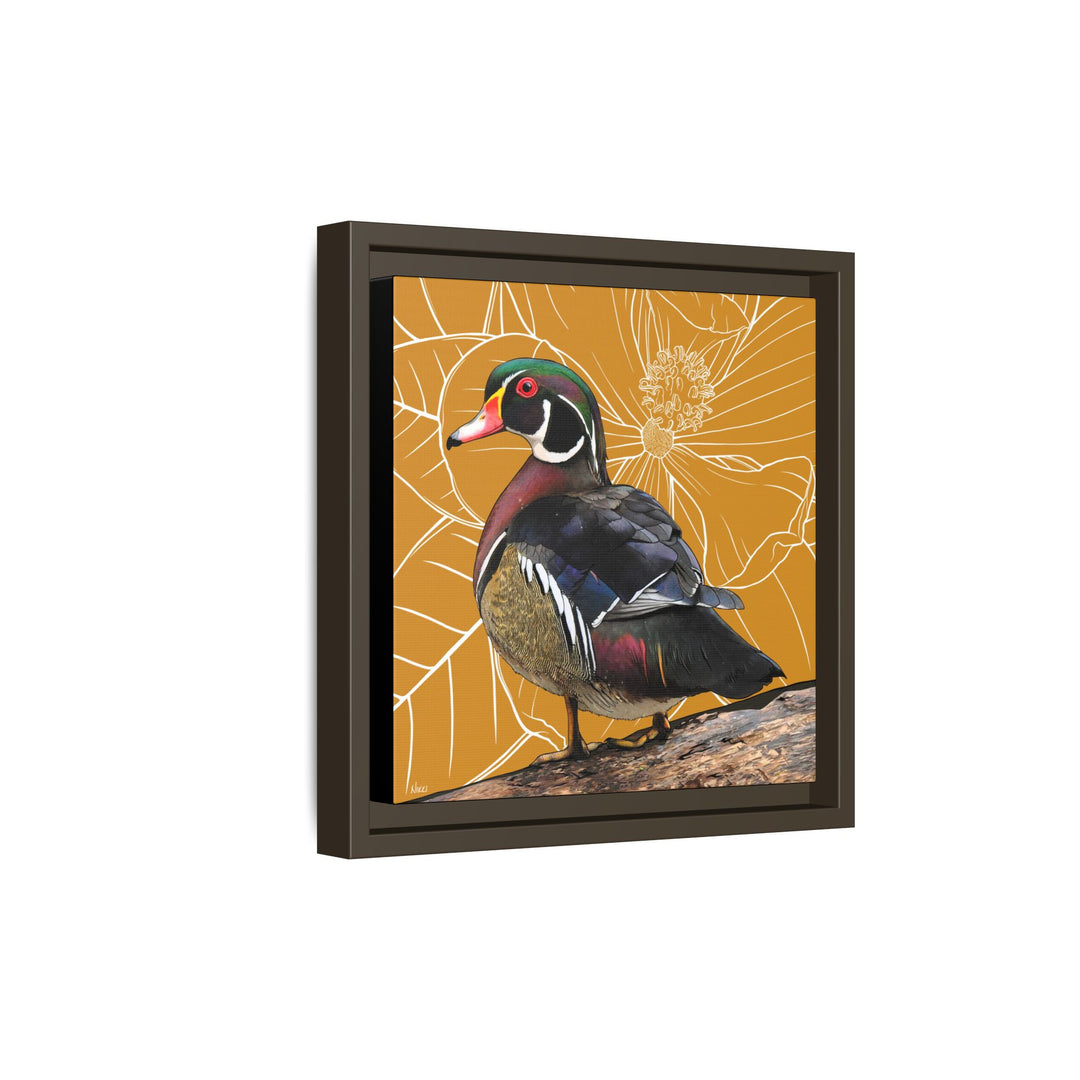 Wood Duck: Mississippi State Bird — Framed Canvas Print Wall Art