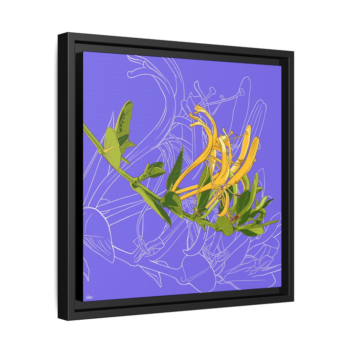 Honeysuckle: June Birth Month Flower — Framed Canvas Print Wall Art