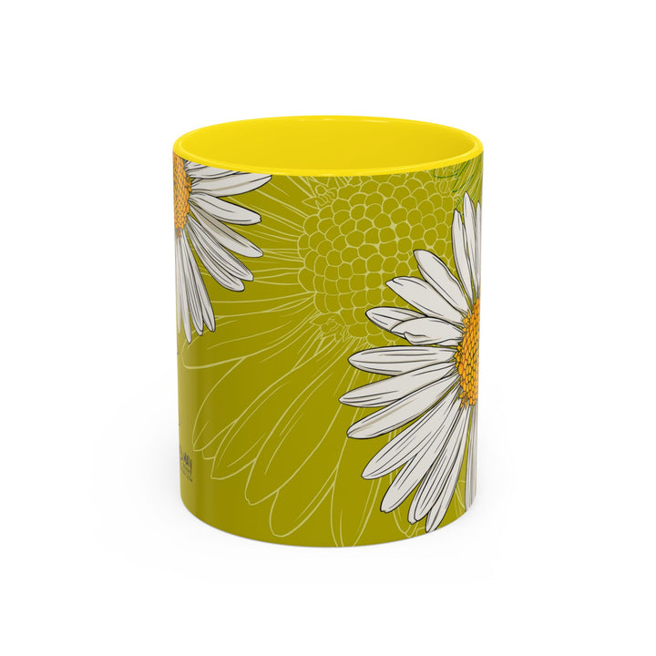 Daisy Ceramic Coffee Mug — April Birth Month Flower