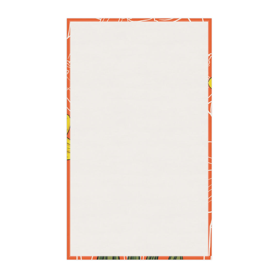 Daffodil Floral Cotton Tea Towel — March Birth Month Flower Kitchen Towel
