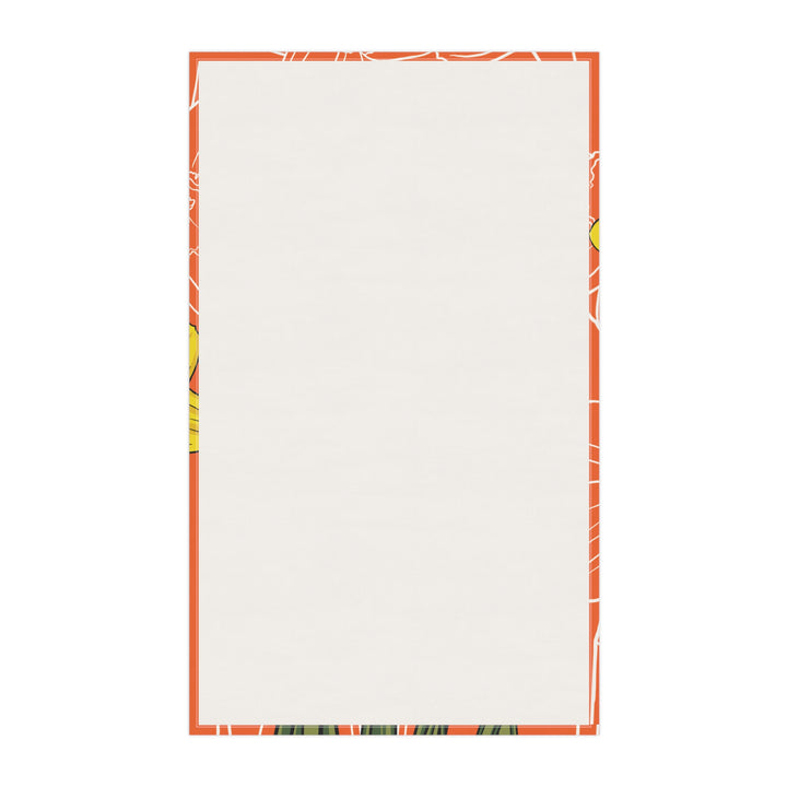 Daffodil Floral Cotton Tea Towel — March Birth Month Flower Kitchen Towel