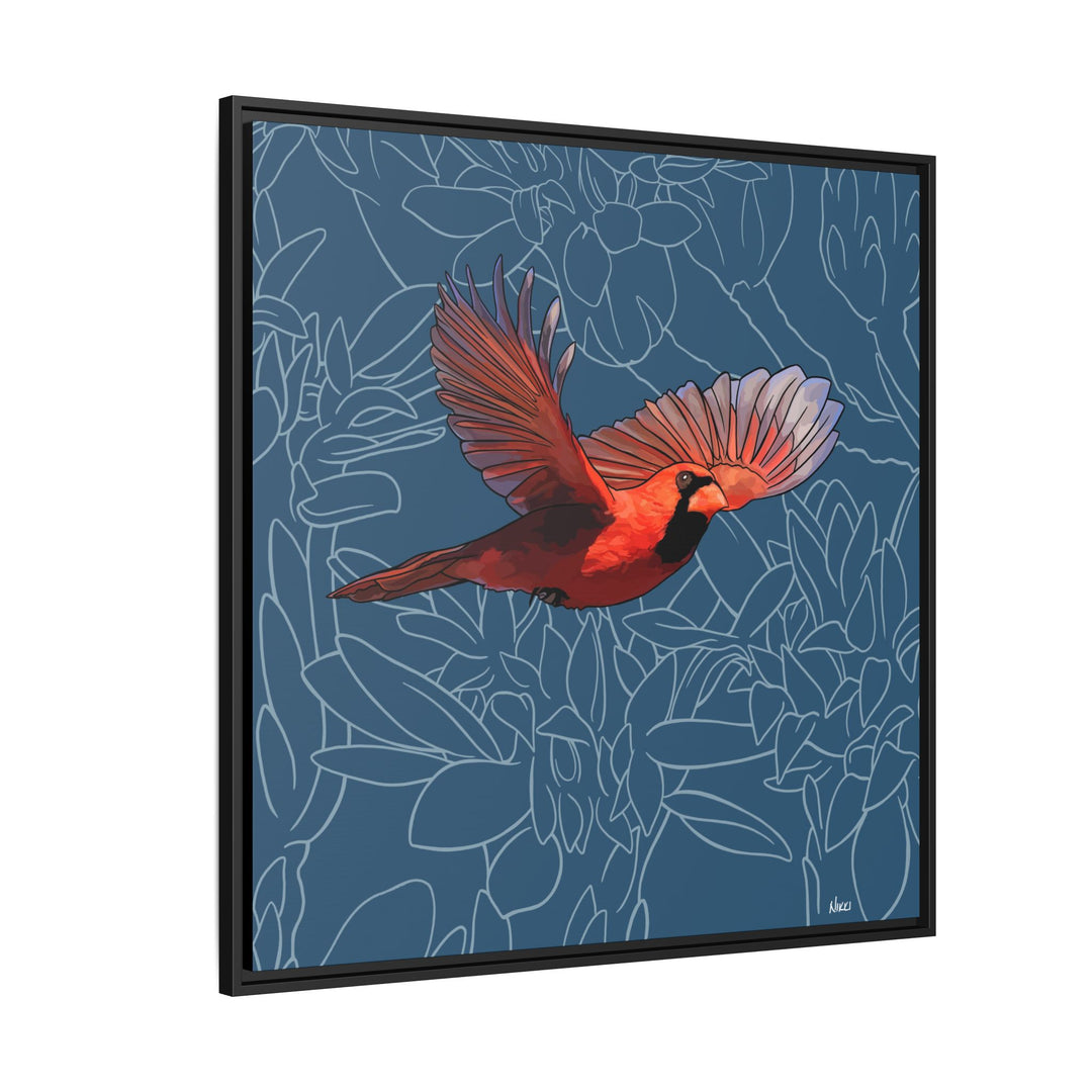 Northern Cardinal: Kentucky State Bird — Framed Canvas Print