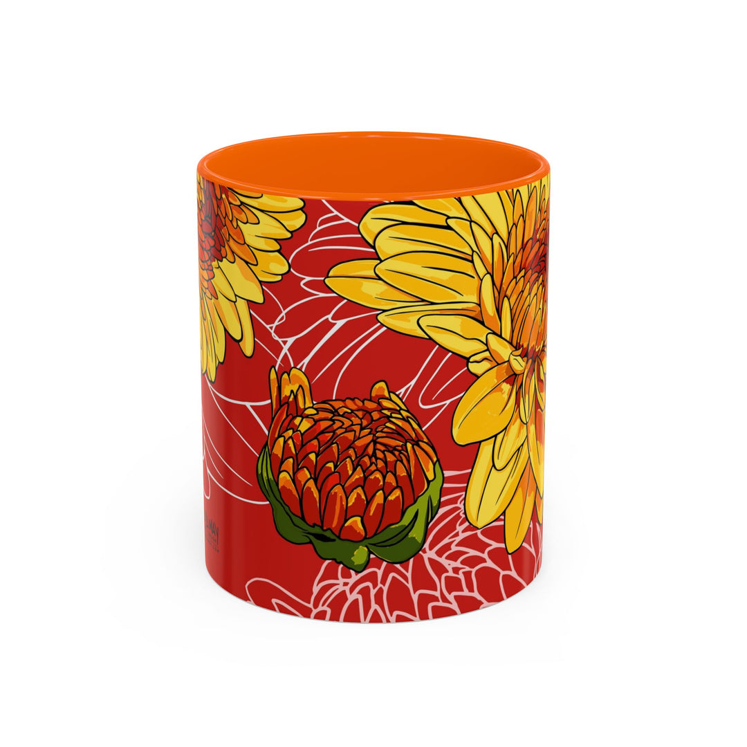 Chrysanthemum Ceramic Coffee Mug – November Birth Month Flower