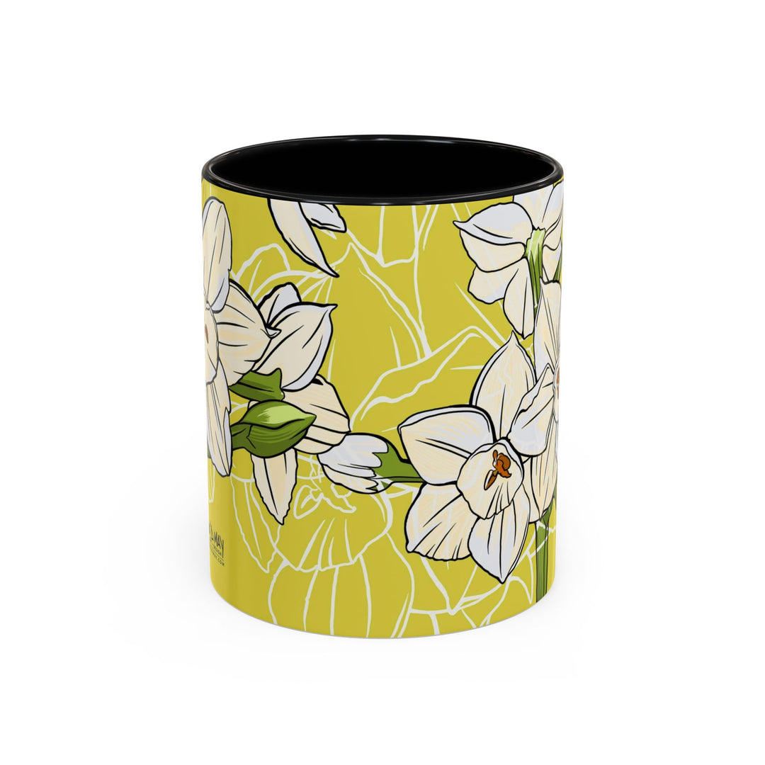 Paperwhite Ceramic Coffee Mug – December Birth Month Flower