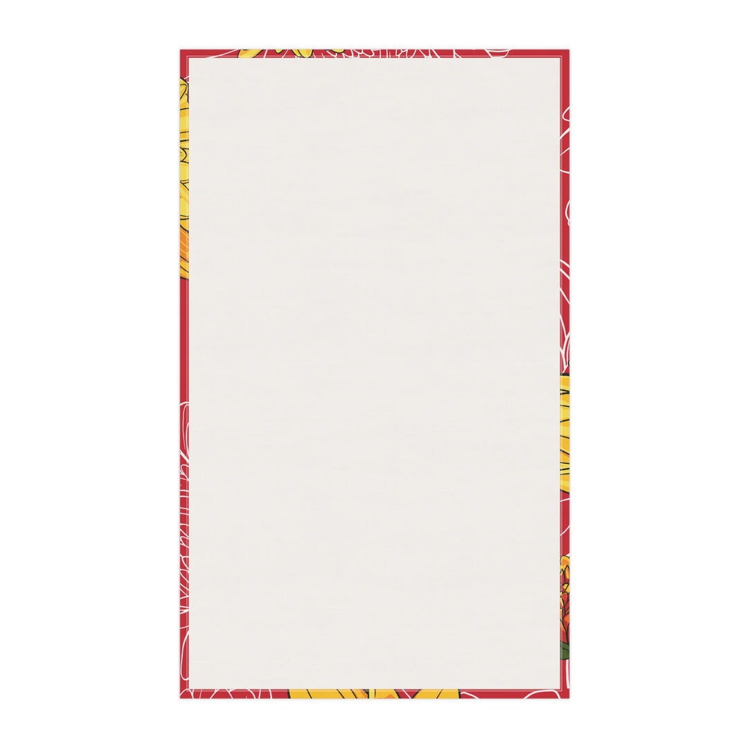 Chrysanthemum Cotton Tea Towel — November Birth Month Flower Kitchen Towel