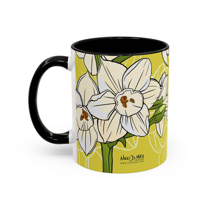 Paperwhite Ceramic Coffee Mug – December Birth Month Flower