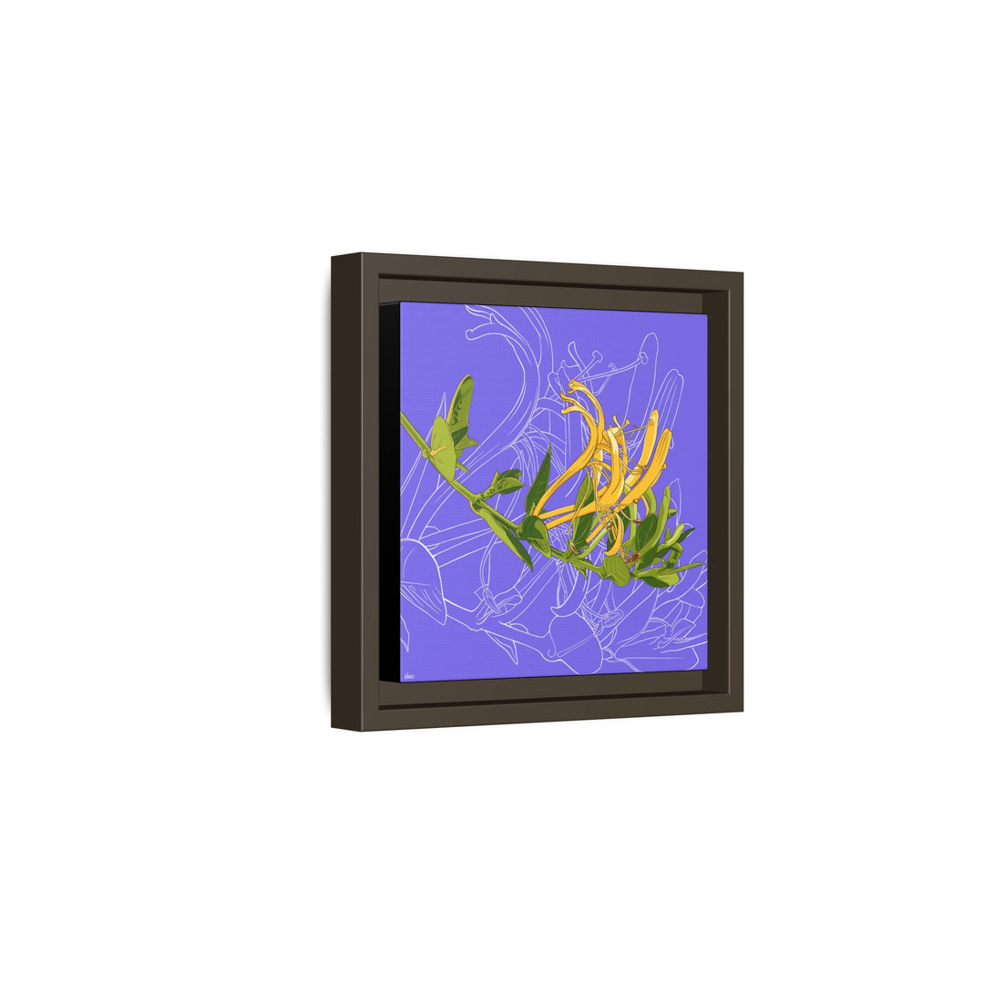 Honeysuckle: June Birth Month Flower — Framed Canvas Print Wall Art
