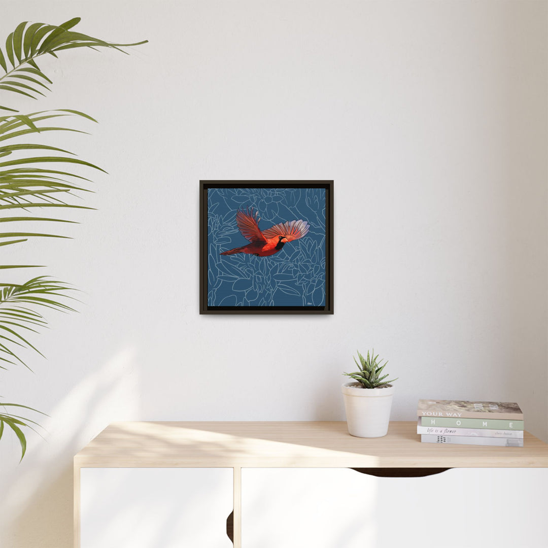 Northern Cardinal: Kentucky State Bird — Framed Canvas Print