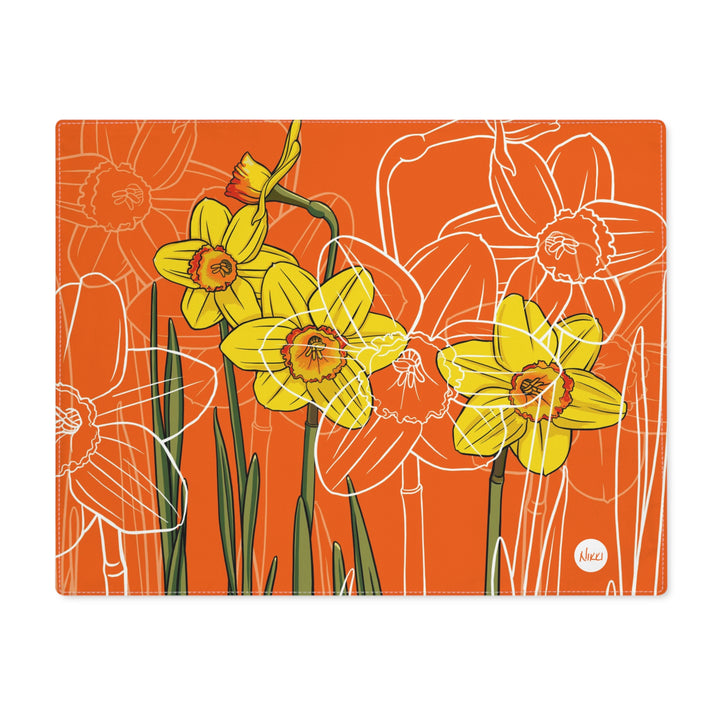 Daffodil Cotton Twill Placemat — March Birth Month Flower
