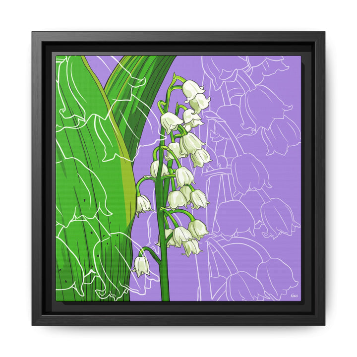 Lily of the Valley: May Birth Month Flower — Framed Canvas Print Wall Art